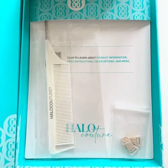 FINAL PRICE! Halocouture Hair Extensions 16 Inch Balayage Platinum Blonde B60 - Picture 4 of 11